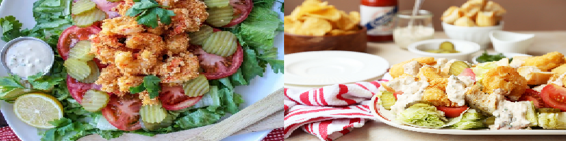 Salads & Ensaladas - Fresh garden salads with seafood